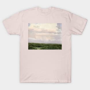 Pink Rain Cloud Oil on Canvas T-Shirt